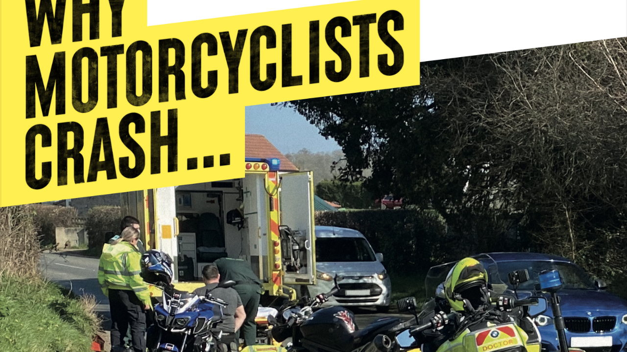 "Why Motorcyclists Crash" poster. - Devitt